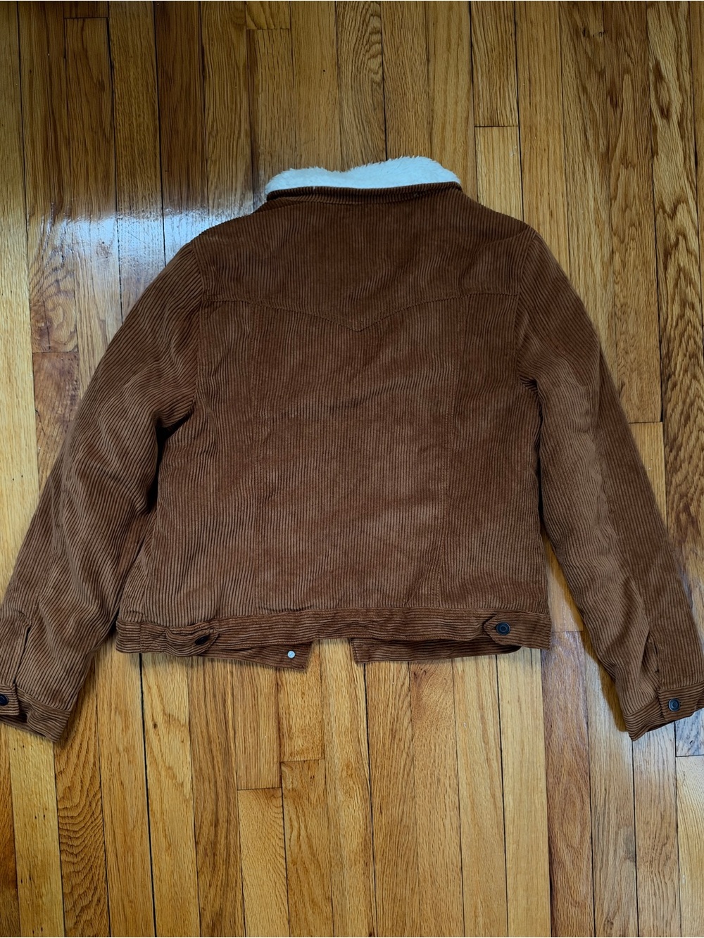 Sherpa-Lined Brown Corduroy Jacket - Picture 5 of 6